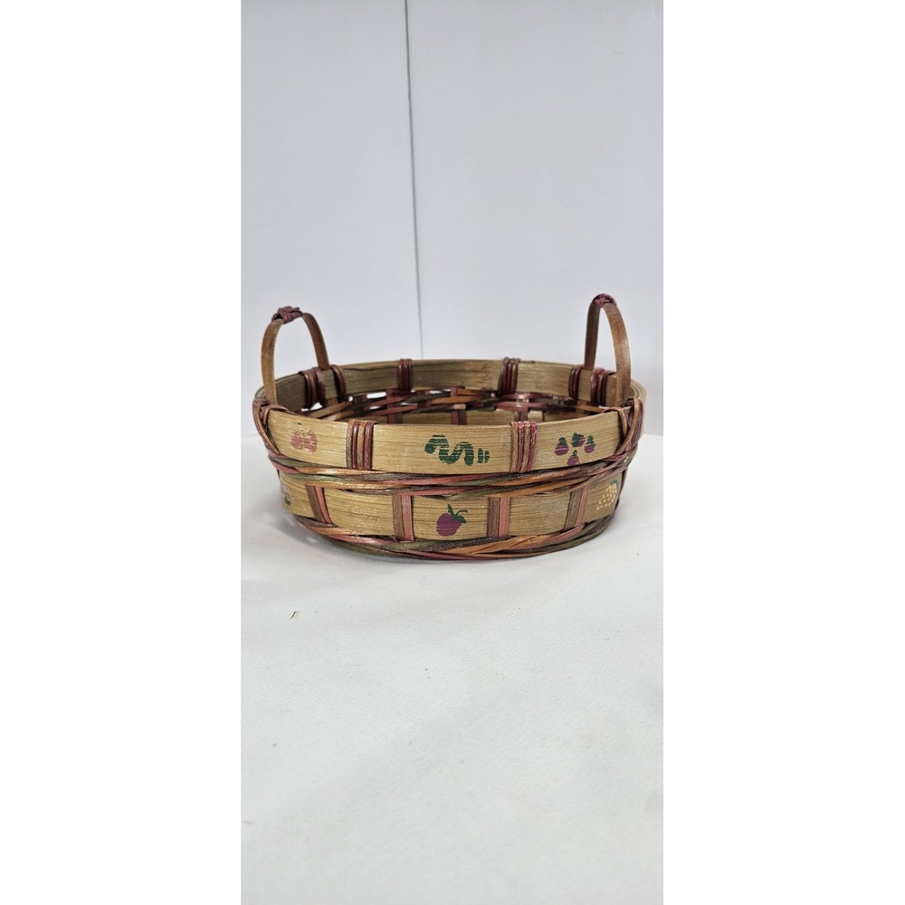 Vintage Woven Market Basket Fruit Vegetable Handled‎ Country Farmhouse Decor